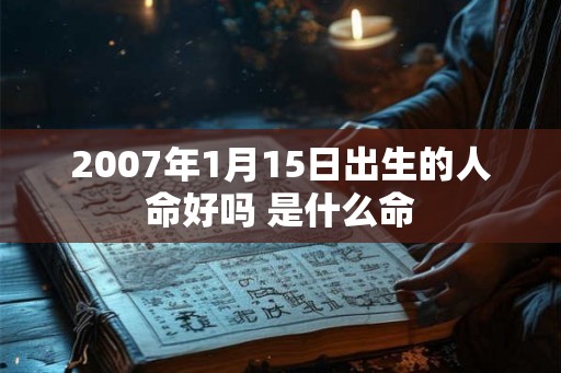 2007年1月15日出生的人命好吗 是什么命