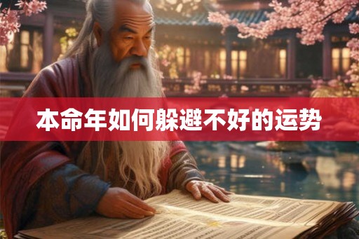 本命年如何躲避不好的运势