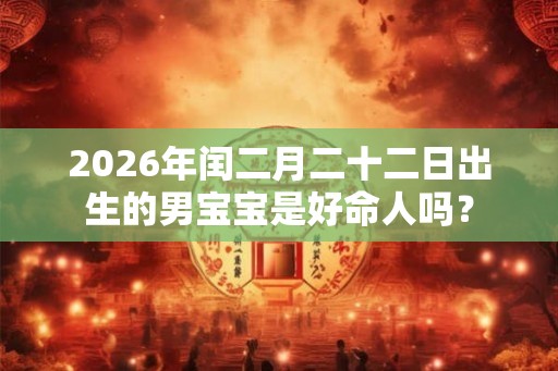 2026年闰二月二十二日出生的男宝宝是好命人吗？