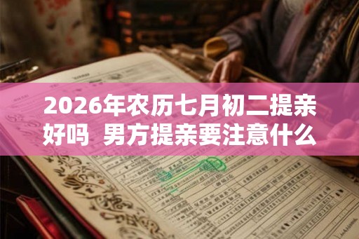 2026年农历七月初二提亲好吗  男方提亲要注意什么