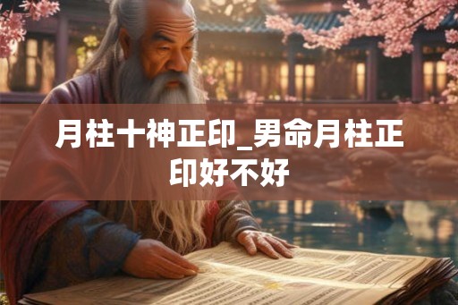 月柱十神正印_男命月柱正印好不好