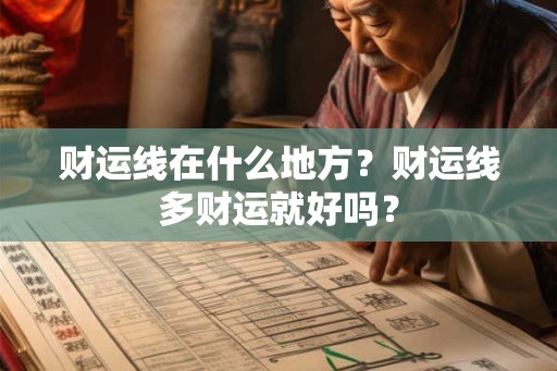 财运线在什么地方？财运线多财运就好吗？