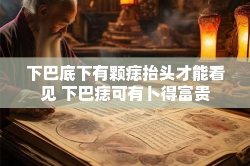下巴底下有颗痣抬头才能看见 下巴痣可有卜得富贵