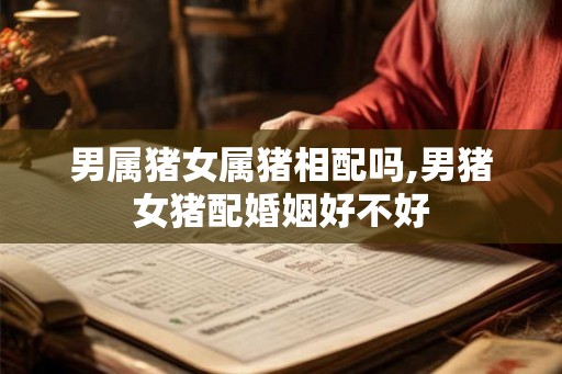 男属猪女属猪相配吗,男猪女猪配婚姻好不好
