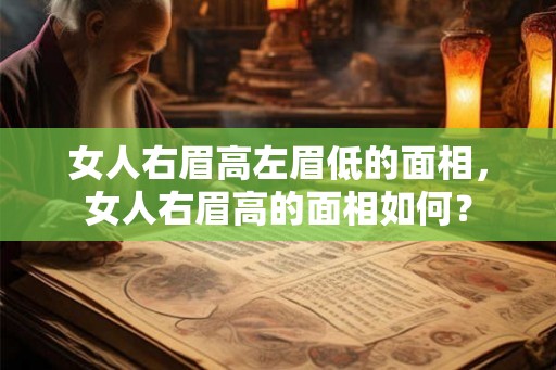 女人右眉高左眉低的面相，女人右眉高的面相如何？