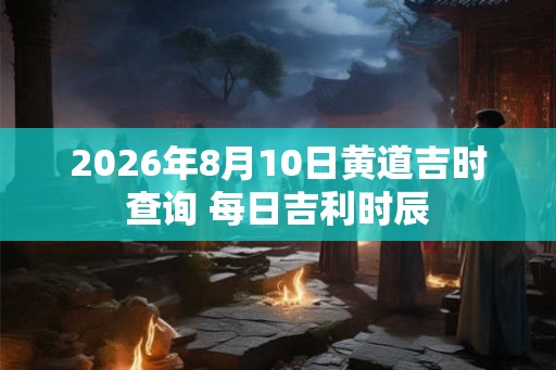 2026年8月10日黄道吉时查询 每日吉利时辰