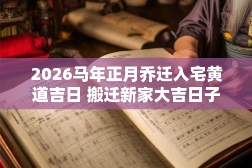 2026马年正月乔迁入宅黄道吉日 搬迁新家大吉日子 2026马年正月乔迁入宅黄道吉日 搬迁新家大吉日子