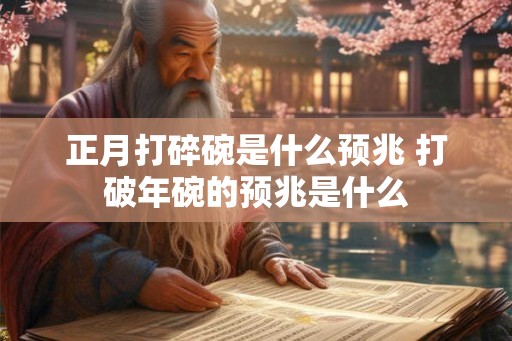 正月打碎碗是什么预兆 打破年碗的预兆是什么