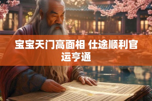 宝宝天门高面相 仕途顺利官运亨通
