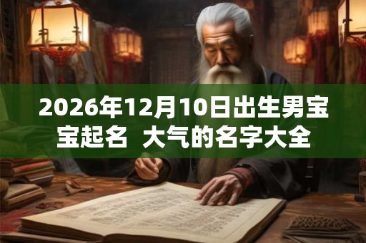 2026年12月10日出生男宝宝起名  大气的名字大全