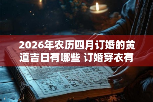 2026年农历四月订婚的黄道吉日有哪些 订婚穿衣有什么讲究