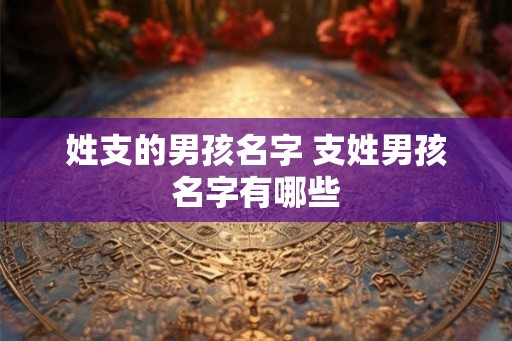 姓支的男孩名字 支姓男孩名字有哪些