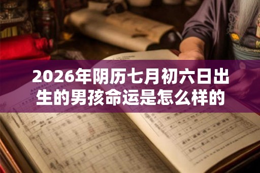 2026年阴历七月初六日出生的男孩命运是怎么样的