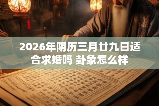 2026年阴历三月廿九日适合求婚吗 卦象怎么样 2026年阴历三月廿九日适合求婚吗 卦象怎么样