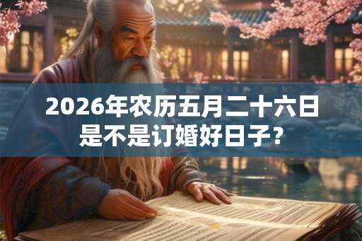 2026年农历五月二十六日是不是订婚好日子？