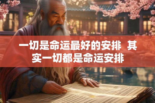 一切是命运最好的安排  其实一切都是命运安排