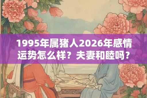 1995年属猪人2026年感情运势怎么样？夫妻和睦吗？