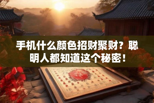 手机什么颜色招财聚财？聪明人都知道这个秘密！