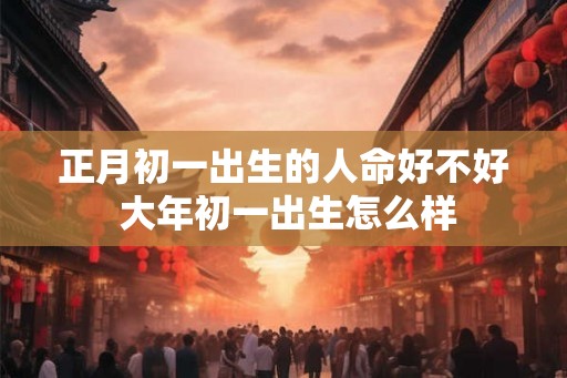 正月初一出生的人命好不好 大年初一出生怎么样