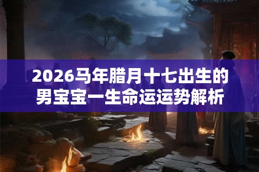 2026马年腊月十七出生的男宝宝一生命运运势解析