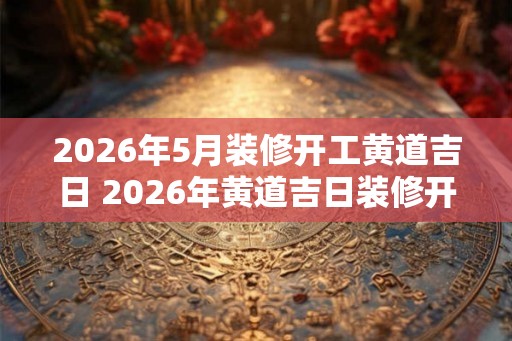 2026年5月装修开工黄道吉日 2026年黄道吉日装修开工