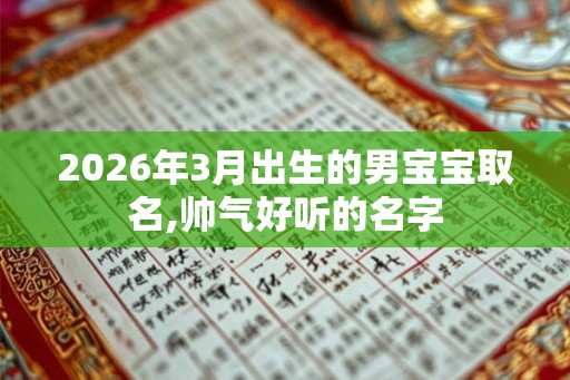2026年3月出生的男宝宝取名,帅气好听的名字