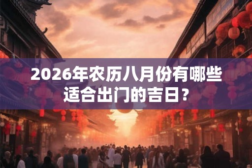 2026年农历八月份有哪些适合出门的吉日？