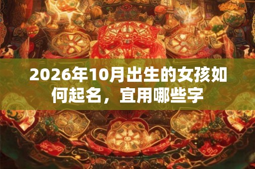 2026年10月出生的女孩如何起名，宜用哪些字