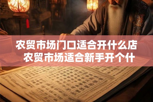 农贸市场门口适合开什么店  农贸市场适合新手开个什么店